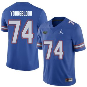 Men's Florida Gators #74 Jack Youngblood NCAA Jordan Brand Royal Authentic Stitched College Football Jersey MWL6362FK